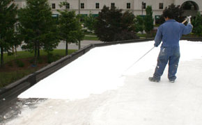 flat roof, white roof, rubber roof