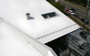 flat roof, white roof, rubber roof